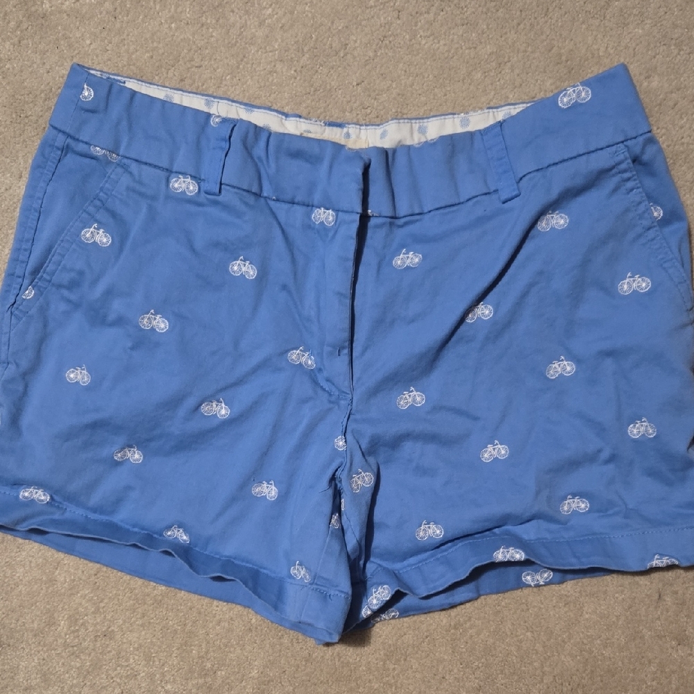 Cambridge Dry Goods Blue Bicycle Print Women's Bermudas